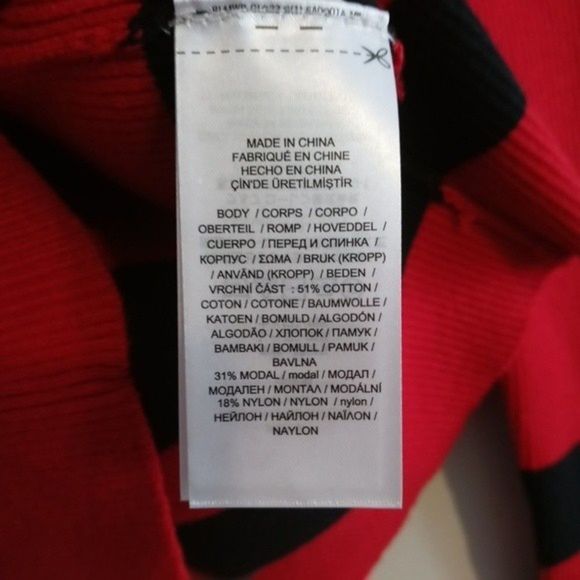 NWT Lauren Ralph Lauren Red and Black Turtleneck Sweater - Picture 9 of 11